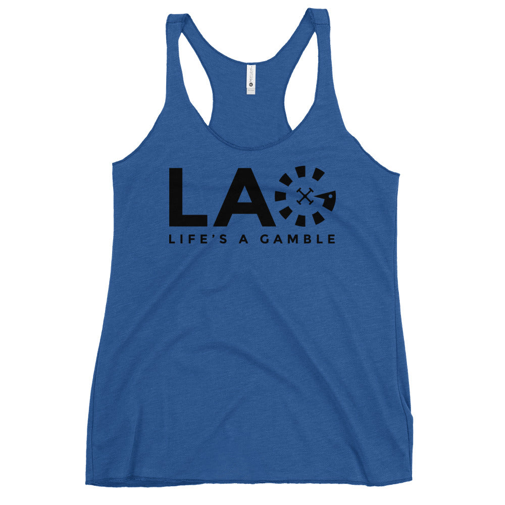 LAG Life's A Gamble Black Women's Racerback Tank