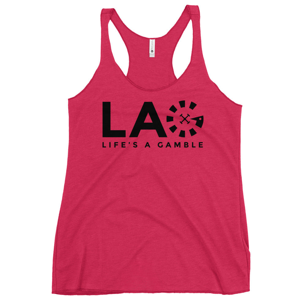 LAG Life's A Gamble Black Women's Racerback Tank