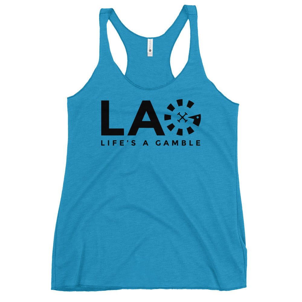 LAG Life's A Gamble Black Women's Racerback Tank