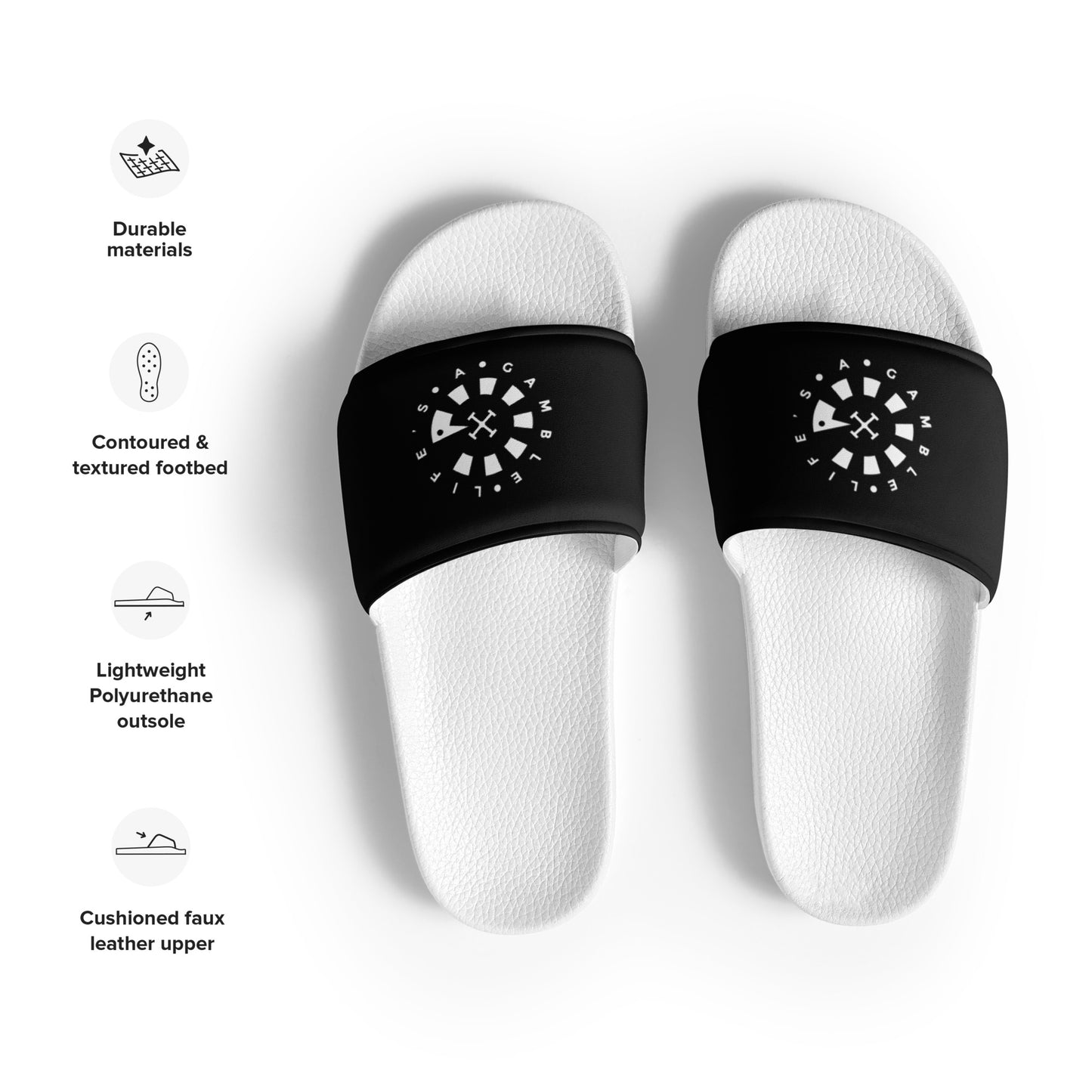 LAG Life's A Gamble Circle White Women's slides