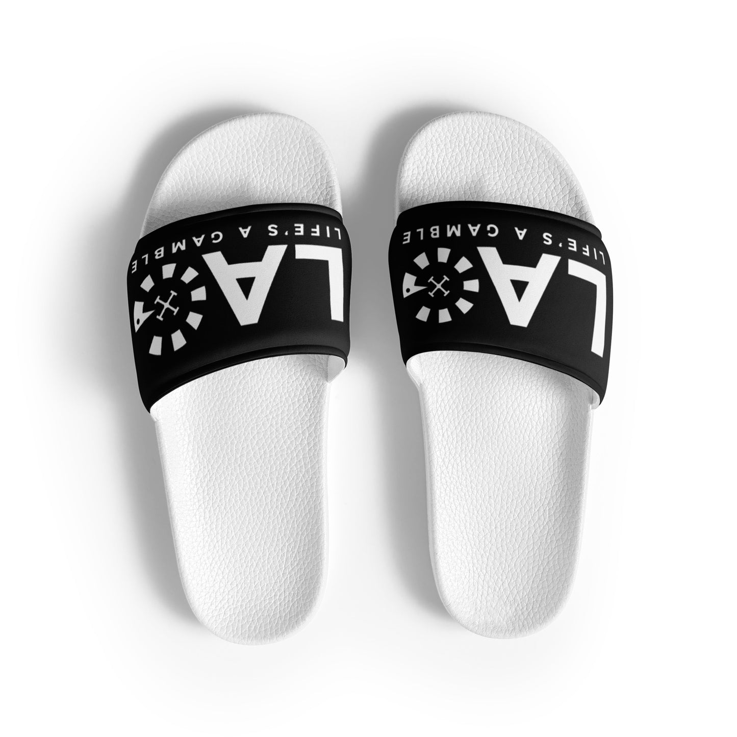 LAG Life's A Gamble White Women's slides